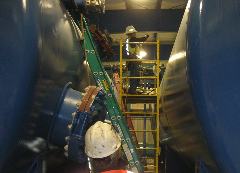 A closeup of the installation of GAC